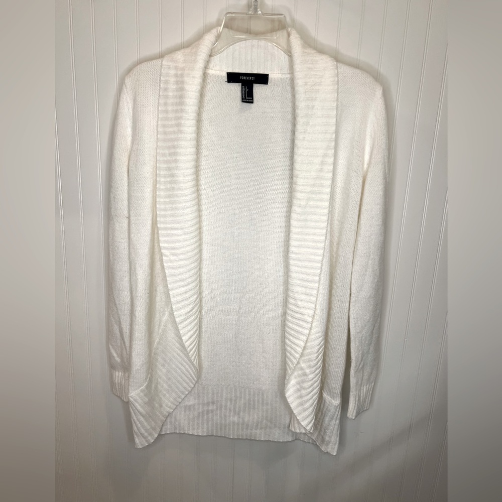 Forever 21 Sweater Cardigan White Size S